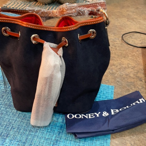 Bent Dooney Bourke Kendall purse. Blue suede. - Picture 1 of 3